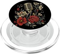 Singer Microphone Vintage karaoké Chanteur Musique Musicien PopSockets PopGrip pour MagSafe