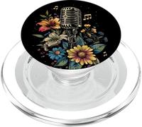 Singer Microphone Vintage karaoké Chanteur Musique Musicien PopSockets PopGrip pour MagSafe
