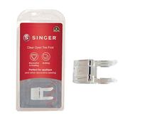 Singer Pied presseur Transparent à Bout Ouvert | Idéal pour Les appliqués, Les Coutures décoratives et Les décorations de Surface | Alimentation Lisse pour Rubans et Points denses