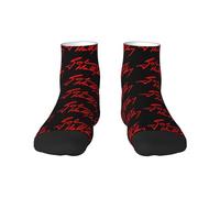 Singer Rock Star - chaussettes à motif funky pour adultes, nouveauté, Design intelligent, chaussettes décontractées en coton pour la randonnée, le sport, cadeaux unisexes，2 Black-2