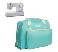 Singer | Machine Carrying Case, Teal Color, Spacious Case Fits Most Standard Sewing Machines and Sergers, Fully-Padded Interior, Durable Canvas Exterior, Easy Zip, Large Front Pocket, Easy Transport