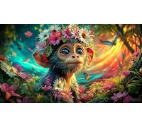 Singes 1000 pièces Puzzle pour Adultes et Enfants de 12 Ans et Plus Papier recyclé Jeu Familial Amusant & Stimulant 38x52cm/1000pcs