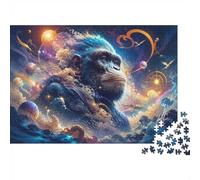 Singes Espace Nuages Puzzle, 1000 Pièces Jeu D'intérieur Adulte | 52x38cm Carton Exercice Mental, Assemblage Précis, Cadeau Ami, Décoration Salon