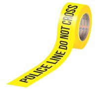 SINGHAL Ruban d'avertissement « Police Line Do Not Enter » - 7,6 cm x 50,9 m - Haute visibilité - Jaune vif avec impression noire audacieuse - Ruban adhésif imperméable pour la sécurité et la