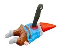 SINGID Décorations de jardin drôles Statues de nain de jardin, figurines de nain de pelouse en résine tuées, mini sculpture zombie ornement nain pour jardin, bureau, pelouse