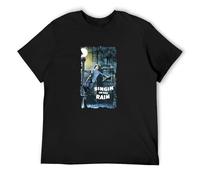 Singin' in The Rain Movie Men Tshirts Hip Hop Sexy Girl Unisex 100% Cotton Short-Sleeve T-Shirts Black XXL