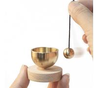 Singing Bowls - Beech Brass Taille Portable | Méditation Sound Bowl Décor Spirituel | Mindfulness Yoga Chanting Sound Bowl For Débutants Hommes Femmes Table Home Bedroom Use