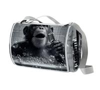Singing Gorilla Couverture de pique-nique extra large avec poignée de transport pliable et portable 150 cm x 145 cm Couverture de pique-nique camping pour camping, parc, jardin, plage