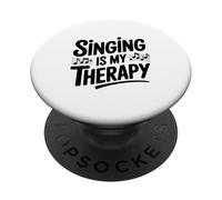 Singing is My Therapy Music Lover pour chanteurs PopSockets PopGrip Adhésif
