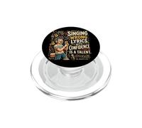 Singing Wrong Lyrics with Confidence Karaoke Party Singer PopSockets PopGrip pour MagSafe