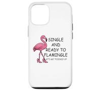 Single and Ready to Flamingle Flamingo Let's Get Flocked Up Coque pour iPhone 12/12 Pro