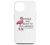 Single and Ready to Flamingle Flamingo Let's Get Flocked Up Coque pour iPhone 13