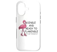 Single and Ready to Flamingle Flamingo Let's Get Flocked Up Coque pour iPhone 17