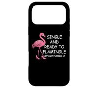 Single and Ready to Flamingle Flamingo Lets Get Flocked Up Coque pour iPhone 17 Pro Max
