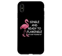 Single and Ready to Flamingle Flamingo Lets Get Flocked Up Coque pour iPhone XS Max