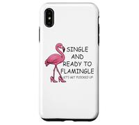 Single and Ready to Flamingle Flamingo Let's Get Flocked Up Coque pour iPhone XS Max