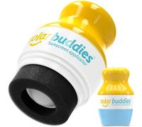 Single Blue Solar Buddies Refillable Roll On Sponge Applicator For Kids, Adults, Families, Travel Size Holds 100ml Travel Friendly for Sunscreen, Suncream and Lotions