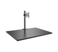 Lindy Support moniteur simple 40656 – Kit montage mât et pince – Bras réglable acier 17"-28" argent