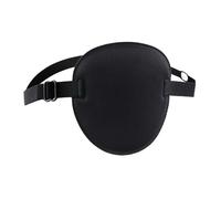 Single Eye Patch, Adjustable Pirate Eye Patch with Soft Polyester Sponge | -size Eye Cover Fits Either Eye With Stretchable 40-57cm Strap For Costumes, Parties And Daily Wear