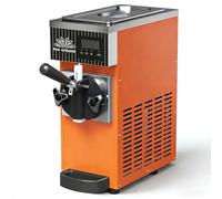 Single Flavor Commercial Ice Cream Maker, Machine À Glace Soft Commerciële De Table, Acier Inoxydable, Machine À Glace Commerciële De Table Avec Panneau LED Pour Bars, Cafés Et Supermarchés(Orange)