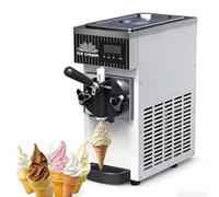 Single Flavor Commercial Ice Cream Maker, Machine À Glace Soft Commerciële De Table, Acier Inoxydable, Machine À Glace Commerciële De Table Avec Panneau LED Pour Bars, Cafés Et Supermarchés(White)