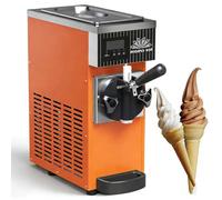 Single Flavor Commercial Ice Cream Maker, Machine À Glace Soft Commerciële De Table, Acier Inoxydable, Machine À Glace Commerciële De Table Avec Panneau LED Pour Bars, Cafés Et Supermarchés(Orange)