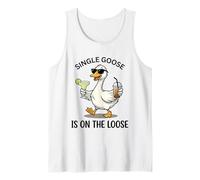 Single Goose is on Loose Amusant Summer Vibes Duck Design Débardeur