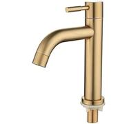 Single Handle Bathroom Sink Faucet with Sus 304 Finish, Bathroom Sink Mixer Tap, Hot and Cold Water Mixer Tap - Brushed Finish