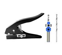 Single Hole Punch, Paper Puncher, 6.18x3.74 Inches, Portable Hand Held Tool Heavy Duty Iron Metal, Six Sheets Capacity, Punching Tag Maker for Offices, School, Home, Classroom