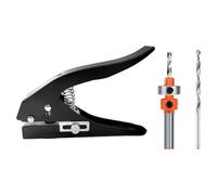 Single Hole Puncher, Heavy Duty Craft Tool, 2.17x0.31in Handheld Punching Device, Precision Cutting Edge, Comfortable Grip Handle for Tags, Scrapbook, Paper, Cardboard, PVC Sheets