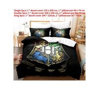 (Single)Housse de couette simple double roi literie imprimée Harry Potter ameublement maison