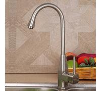 Single Lever tapsTaps Brushed Stainless Steel Faucets, Rotate Faucet, Cold Hot Water Taps Kitchen Sink Mixer Tap (Size :