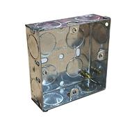 Single Metal Back Box 25mm Flush Wall Pattress / 1 Gang Electrical Socket Switch by Lyvia