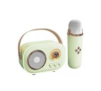 (Single Microphone,Green)Portable Karaoke Singing Speaker Bluetooth-Compatible Karaoke Machine for Friend Family Party