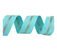 Single Open-end Chain 3#5#golden Teeth Zipper(A20 Turquoise,10 yard,3#)