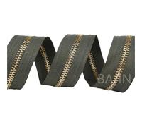 Single Open-end Chain 3#5#golden Teeth Zipper(A23 Military Green,20 Yards,3#)