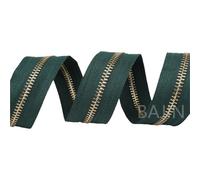 Single Open-end Chain 3#5#golden Teeth Zipper(A24 Blackish Green,10 yard,5#)