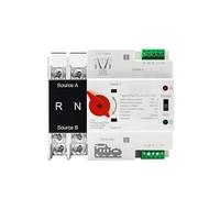 Single Phase Din Rail ATS 220V Dual Power Automatic Transfer Electrical Selector Switches Uninterrupted 2P 100A CZAOINCU(220V)