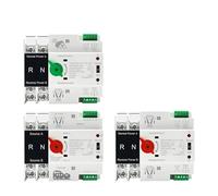 Single Phase Din Rail PV 2P 4P 100A AC 110V 220V Dual Power Automatic Transfer Electrical Selector Switches Uninterrupted IINKUEYK(City Grid-Generator,2P AC 220V)