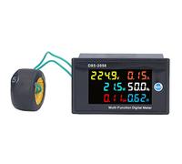 Single Phase Electricity Monitor | AC 200-450V Digital Voltage Current Meter | LCD Display for Home/Industrial Use | 0.01A Resolution, Memory Function