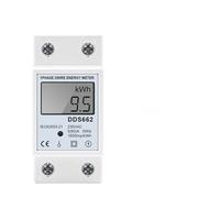 Single Phase LCD Digital Meter Reset Zero kWh Voltage Current Power Consumption Counter Wattmeter 220V Din Rail MQXFCZUX(DDS662,110V)