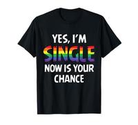 Single Pride Rainbow Queer Lesbian Gay CSD Party LGBTQ T-Shirt