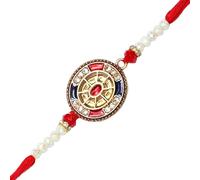 Single Rakhi for Brother Rakhi Thread for Bhai Bhabhi Bhaiya and Bhatiji veera Raksha Bandhan Rakhi Set Dora Bracelet Kalwa with gift Pack for Brother Sister Indian Traditional Festival (Red)