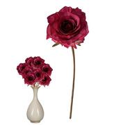 Single Retro Elsa Artificial Roses - 6cm Flower Head Realistic Single Stem Flower, Long-Lasting Garden Decor, Weatherproof Outside Decoration Faux Plants for Floral Arrangements
