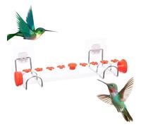 Single Row Bird Window Feeder - 11.81inches Window Hummingbird Feeder | Long-Tube Hummingbirds Feeders | Flower Long Tube Hummingbird Windôw Feeders for Elders, Mother's Day, Offices