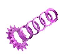 Single Speed Gearing TANKE Single Speed Freewheel Conversion | Freewheel Vis Pignon 18T Kit Cassette Cog VTT Road Chain 7075 Alliage d'aluminium CNC CNC Extracteur de Volant Magnétique en