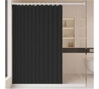 Single tree forest Rideau de Douche Pliable et imperméable avec Crochets, idéal pour Les salles de Bain et Les séparations de pièces.- W200xH220cm-Black