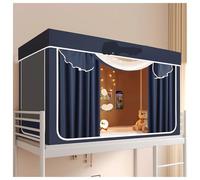 Single Wall Curtain Dormi Special Bed Suitable for Upper and Lower Bunks(Navy color1 [Single Piece of Wall Curtain])