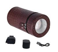 Single Watch Winder for Automatic Watches, Portable Watch Winders with Acrylic Window, 3 Speed Control Mode, Automatic Watch Winder Leather Box with 2 Pillows for Men & Women(Brown)