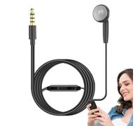 Single Wired Headphone - Solo Earbud Headset Sports, Voice-Call Microphone Cable | Comfortable Single-ear Earpiece, Phone Audio Interface, Suitable Family Coworkers Students Educator Daily Use